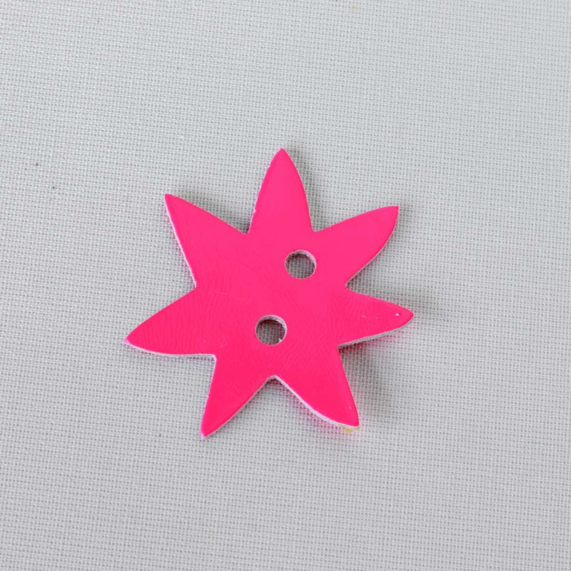 Stern Neon Pink aus Leder