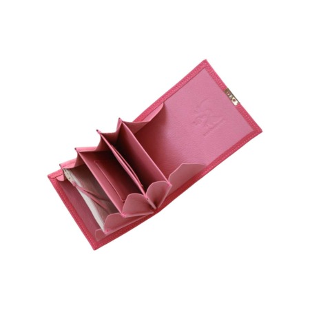 ausgefallene kleine portemonnaies für frauen echtleder pink