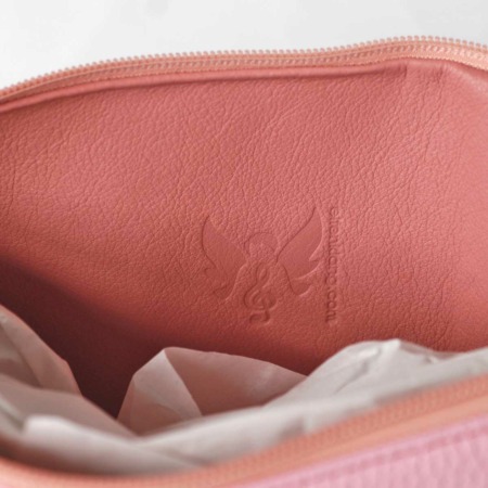 design taschen rosa leder clutch
