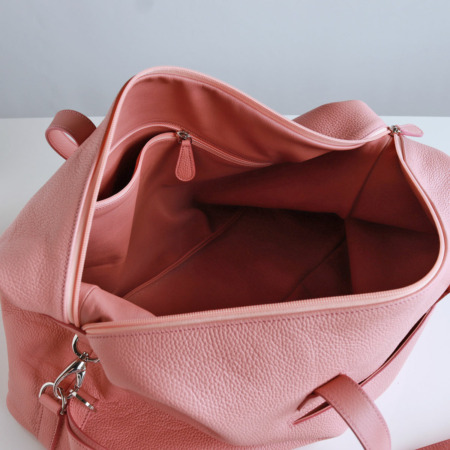 weekender reisetasche sporttasche echtleder rosa elfenklang